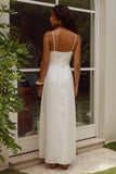UNITY LOW PLUNGE MAXI DRESS WHITE