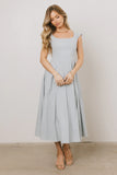 Colin Midi Dress in Slate Blue