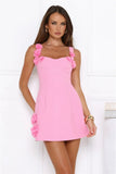 Flirty Florals Mini Dress Pink