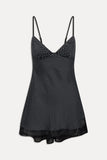 x Khy Kenley Satin Mini Dress Moonlit Dot