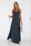 Mademoiselle Strapless Maxi Dress Teal