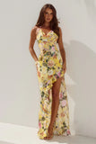 SANTONIA HALTER CORSET MAXI DRESS KENDALL YELLOW