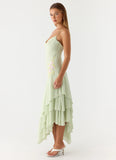 Trisette Midi Dress Lime