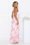 Love Muse Halter Maxi Dress Pink