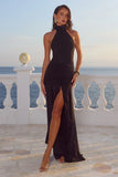 ZELMA HIGH NECK MAXI DRESS BLACK