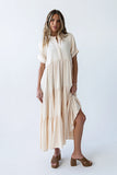 Amanda Tiered Dress in Cream