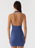 Ask You Twice Mini Dress Washed Navy
