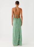 Vietta Sequin Cami Maxi Dress Mint