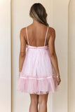 Luxe Enchantment Glitter Mini Dress Pink