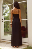 UNITY LOW PLUNGE MAXI DRESS BLACK