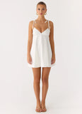 Take Me High Mini Dress White
