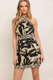 TROPIC OF CAPRICORN HALTER MINI DRESS