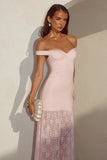 SHAYLA OFF SHOULDER MAXI DRESS MUSK