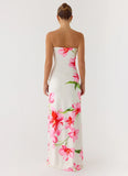 Erivo Strapless Maxi Dress Ivory Reef