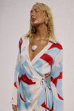 AMOREE LONG SLEEVE MINI DRESS AMOREE RED