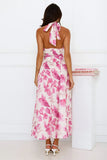 Emilienne Halter Maxi Dress Purple