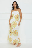 Sunlights Embrace Strapless Maxi Dress Yellow