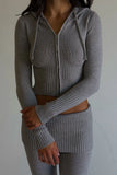 Aimee Zip Up Hoodie Rain Cloud