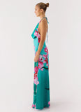 Yoon Beaded Cowl Maxi Dress Petal Reef