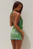 JACIRA LOW PLUNGE MINI DRESS INDIANA GREEN