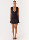 Cherry Sky Mini Dress Black