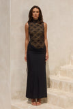 CASANA HIGH NECK MAXI DRESS BLACK