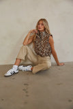 Juvia Leopard Print Puffer Vest