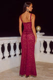 HAILEE LACE CORSET MAXI DRESS WINE