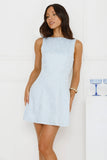 Lagoon Waves Mini Dress Blue