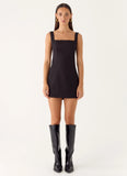 Brief Tension Mini Dress Black