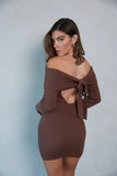 Zara Foldover Sweater Mini Dress