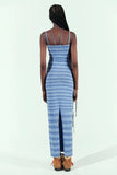Carmen Lightweight Knit Maxi Dress Sonoma Stripe Blue