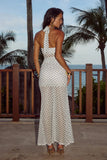TALLULA MAXI DRESS WHITE POLKA