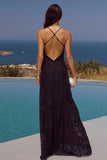 ELLERBY FRILL TRIM MAXI DRESS BLACK