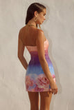 IBIZA STRAPLESS SEQUIN MINI DRESS NADIA PINK OMBRE