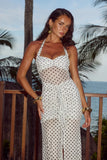 TALLULA MAXI DRESS WHITE POLKA