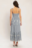 SALT AIR STRIPE INDIGO MIDI DRESS