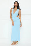 Electric Kiss Maxi Dress Blue