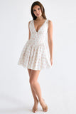 rose print mini dress