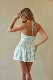 Callie Floral Halter Mini Dress