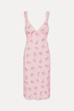 Gem Floral Midi Dress Fresh Rose