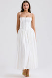 white cotton maxi sundress