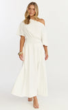 Tami Midi Dress Off Shoulder Dress in White