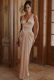 blush satin corset maxi dress limited edition