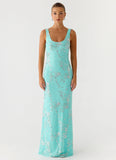 Silvana Maxi Dress Aqua