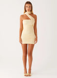 Breaking News Micro Mini Dress Yellow