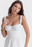 white broderie anglaise midi sundress