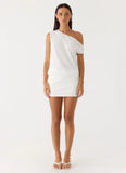 Stick Around Mini Dress White