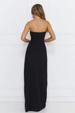 Dazzling Desires Strapless Maxi Dress Black