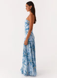 Eden Strapless Maxi Dress Opulent Blue